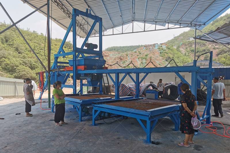 河南南陽預制塊自動化生產(chǎn)線(雙振臺展示)